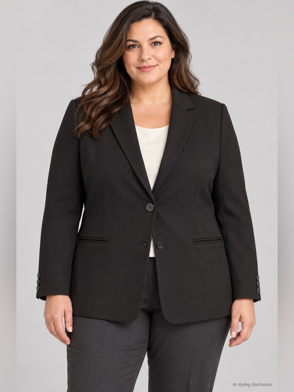 NWT Lauren Ralph Lauren Black Two-Button Blazer – Women’s 18W